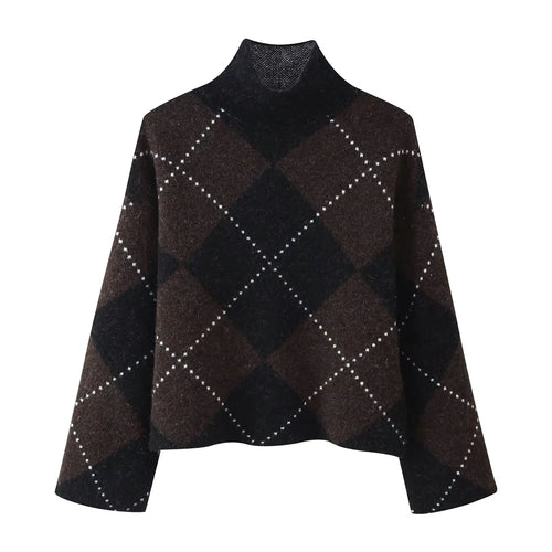 HH Women's Fashion Knitted Single Breasted Long Sleeve O-Neck