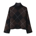 HH Women's Fashion Knitted Single Breasted Long Sleeve O-Neck